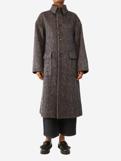 Navy Herringbone coat - size UK 4 Coats & Jackets Connolly 