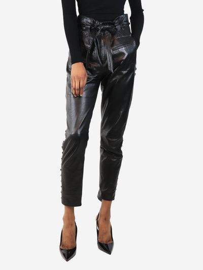 Black lambskin trousers - size UK 6 Trousers Iro 