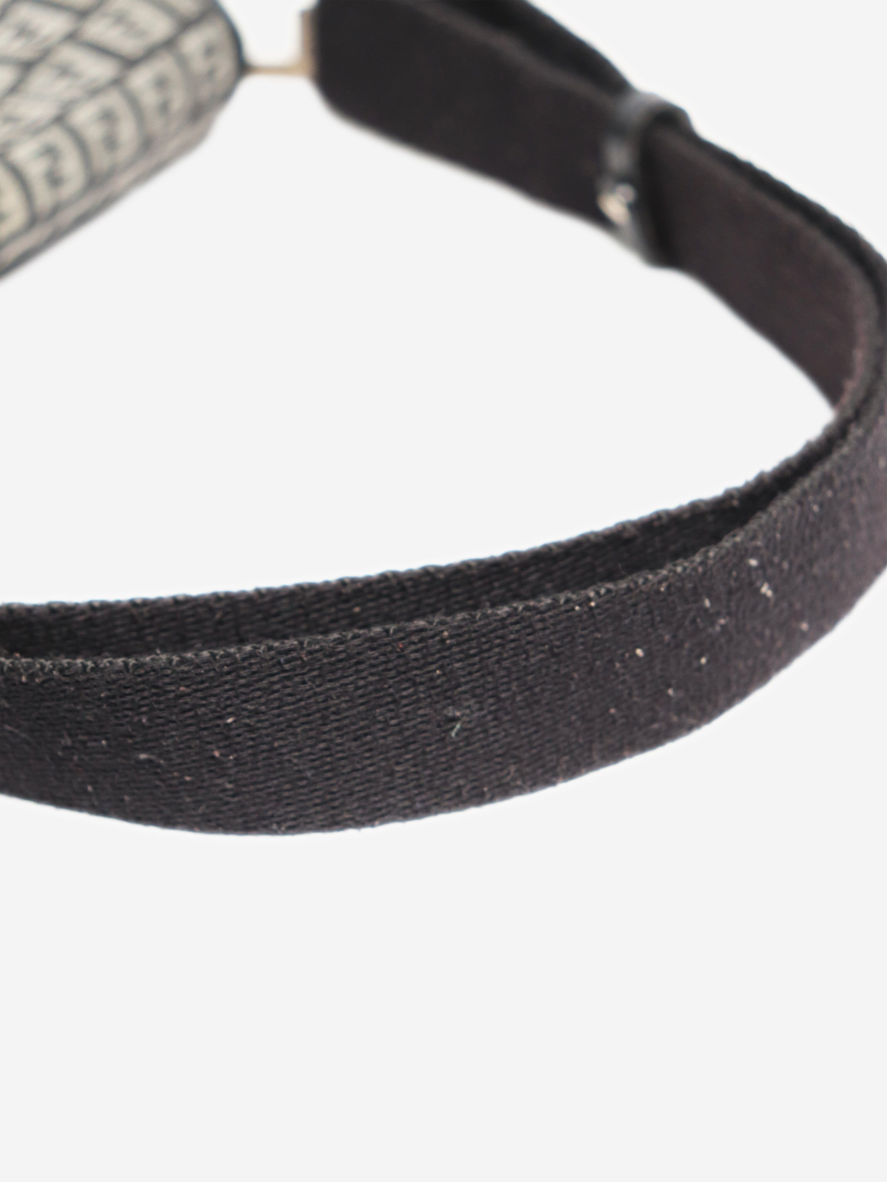 Black and grey Zucchino canvas shoulder bag Fendi 