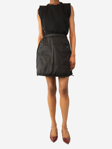 Vintage black nylon mini parachute skirt - size UK 6 alternate image