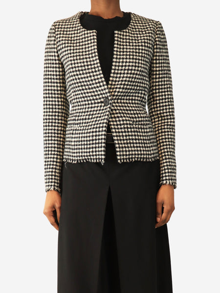 Black and white houndstooth blazer - size UK 8 product image