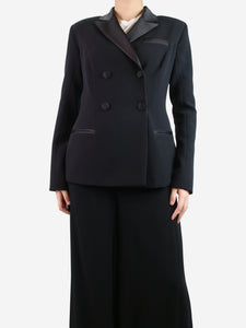 Safiyaa Black double-breasted blazer - size UK 8