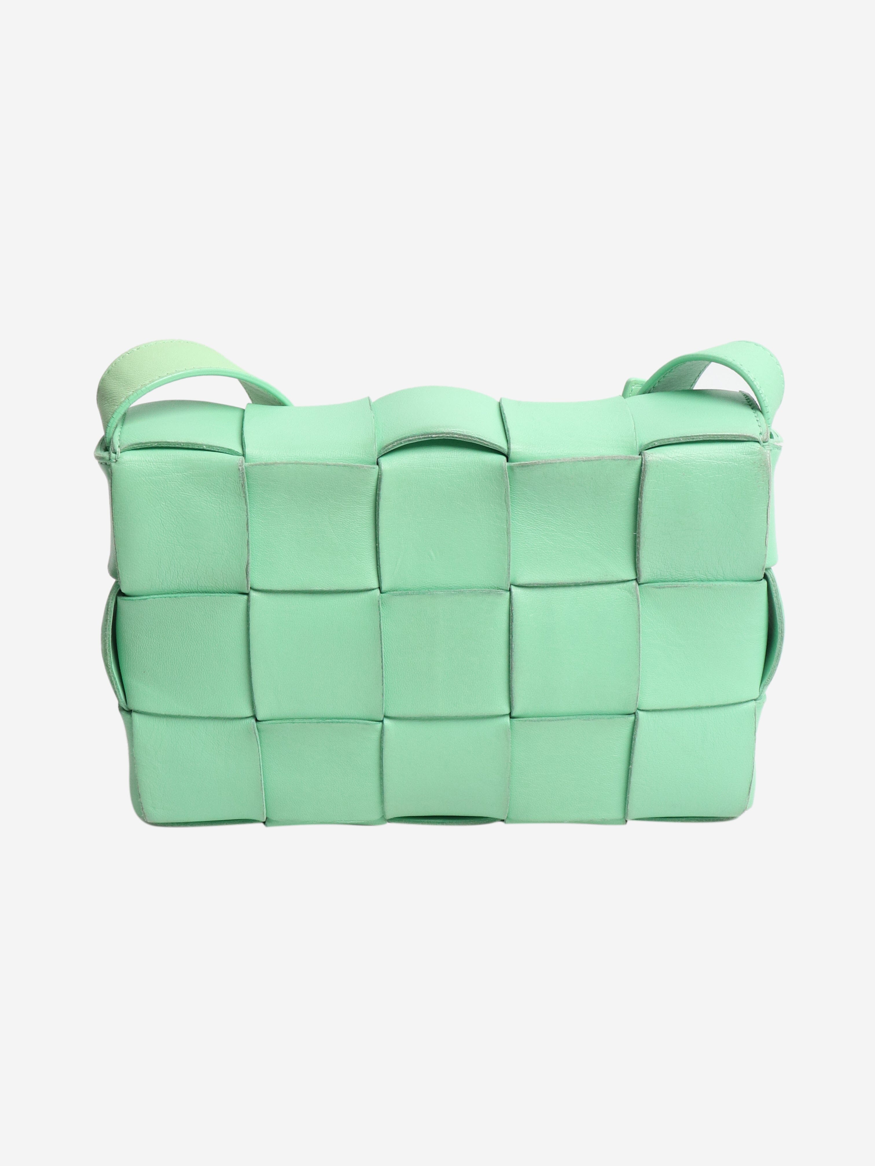 Green Intrecciato Cassette crossbody bag Shoulder bags Bottega Veneta 