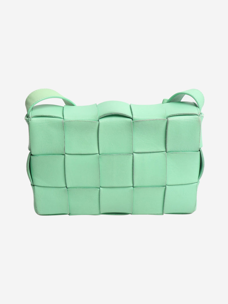 Green Intrecciato Cassette crossbody bag Shoulder bags Bottega Veneta 