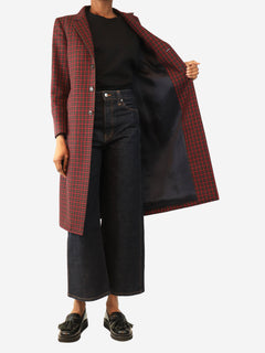 Check wool coat - size UK 6 Coats & Jackets Balenciaga 