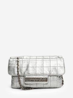 Silver 2000 metallic leather square-quilted flap bag Shoulder bags Chanel 