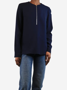 Stella McCartney Stella McCartney Navy half-zip pullover - size UK 6