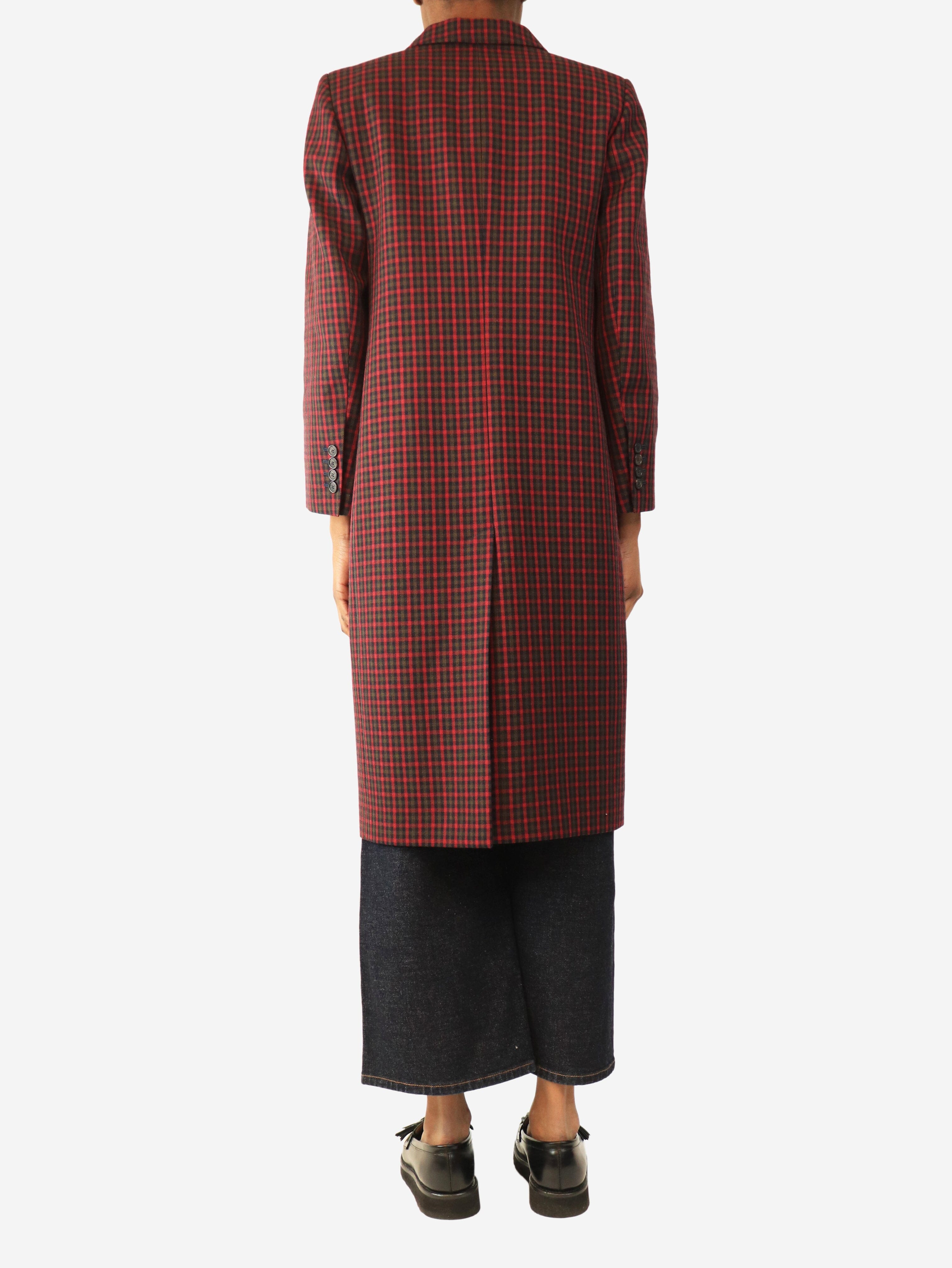 Check wool coat - size UK 6 Coats & Jackets Balenciaga 