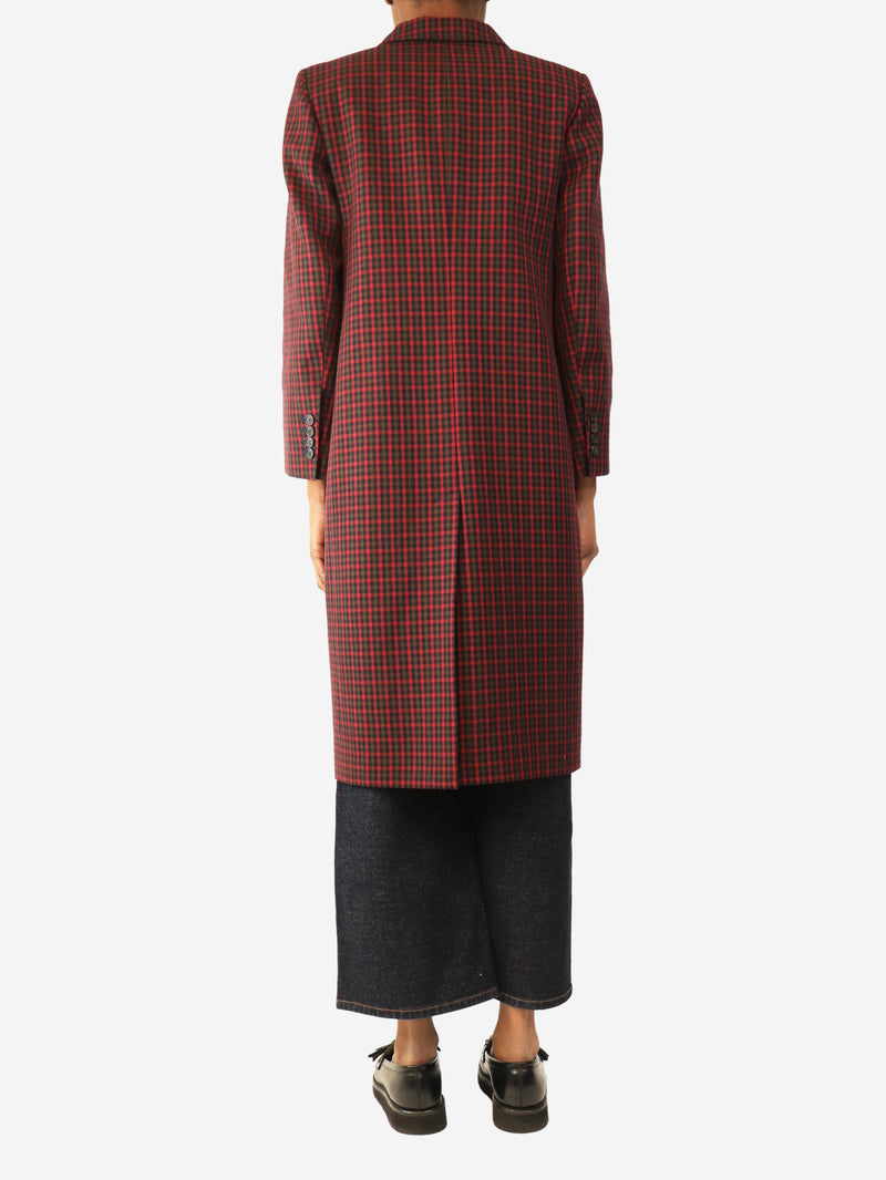 Check wool coat - size UK 6 Coats & Jackets Balenciaga 