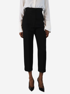 Jacquemus Black high-rise tapered trousers - size UK 6