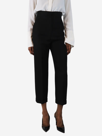 Black high-rise tapered trousers - size UK 6 Trousers Jacquemus 