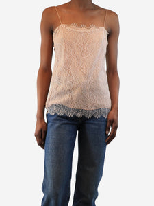 Chanel Pink lace cami top - size UK 6