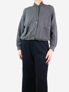 Brunello Cucinelli Grey cotton net cardigan - size M