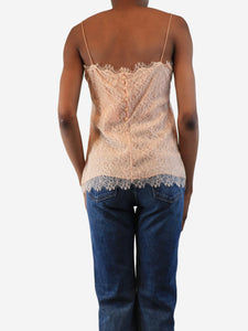Chanel Pink lace cami top - size UK 6