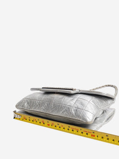 Silver 2000 metallic leather square-quilted flap bag Shoulder bags Chanel 