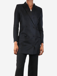 IRO Black double breasted blazer - size UK 8