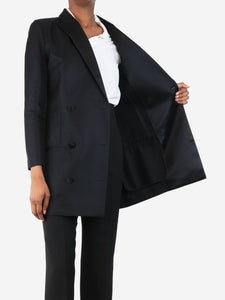 IRO Black double breasted blazer - size UK 8