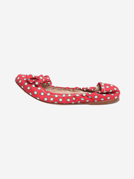 Red polka dot bow ballet flats - size EU 40 (UK 7) product image