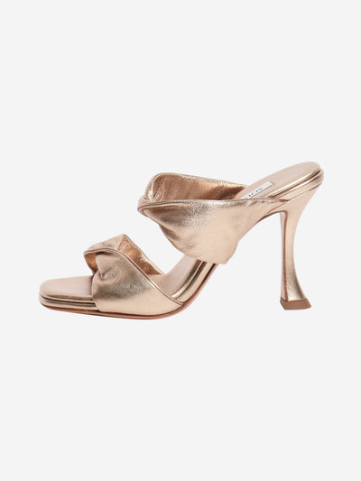 Gold leather sandal heels - size EU 36 Heels Aquazurra 