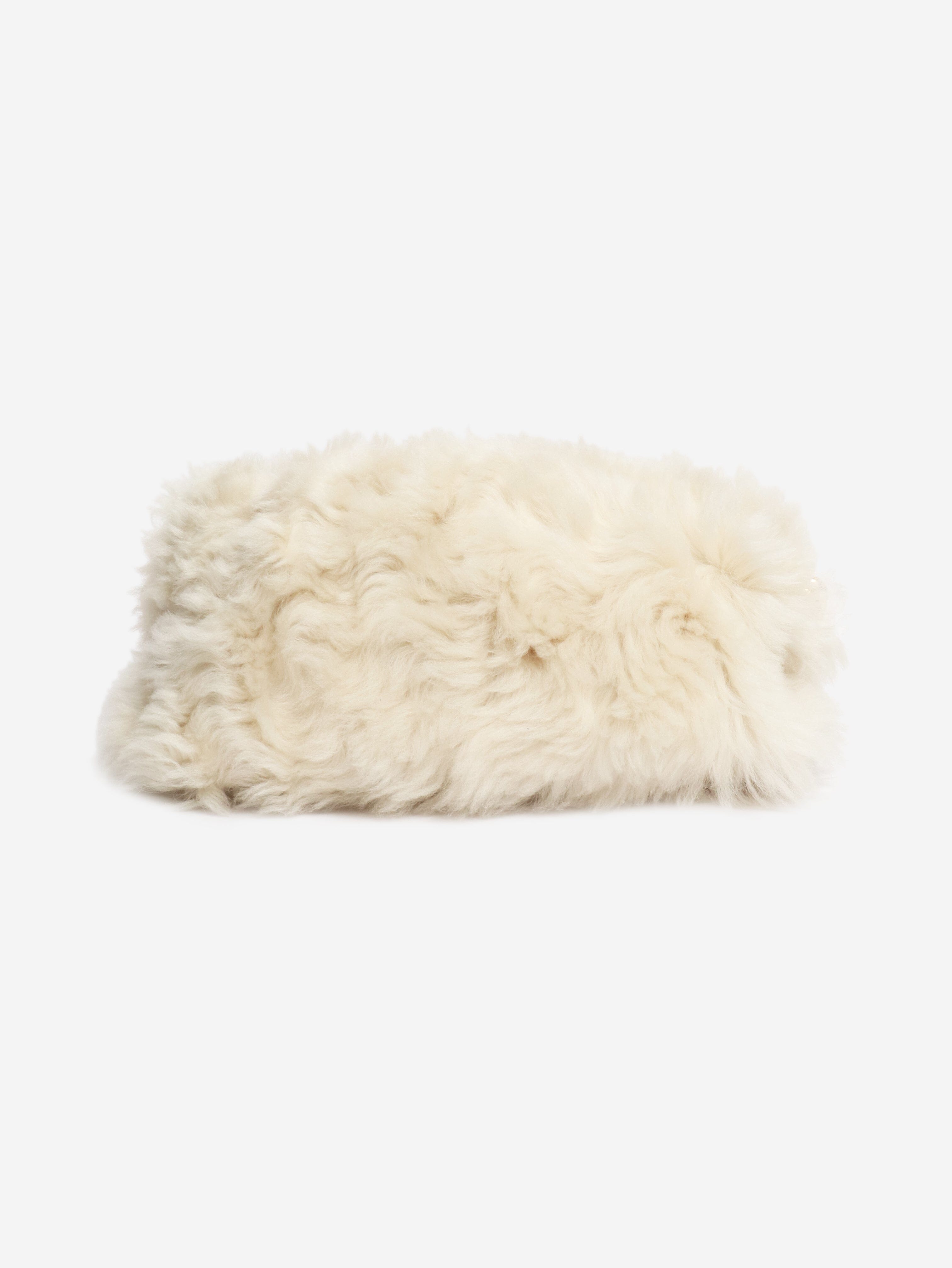 Cream shearling bag with gold chain Shoulder bags Bottega Veneta 