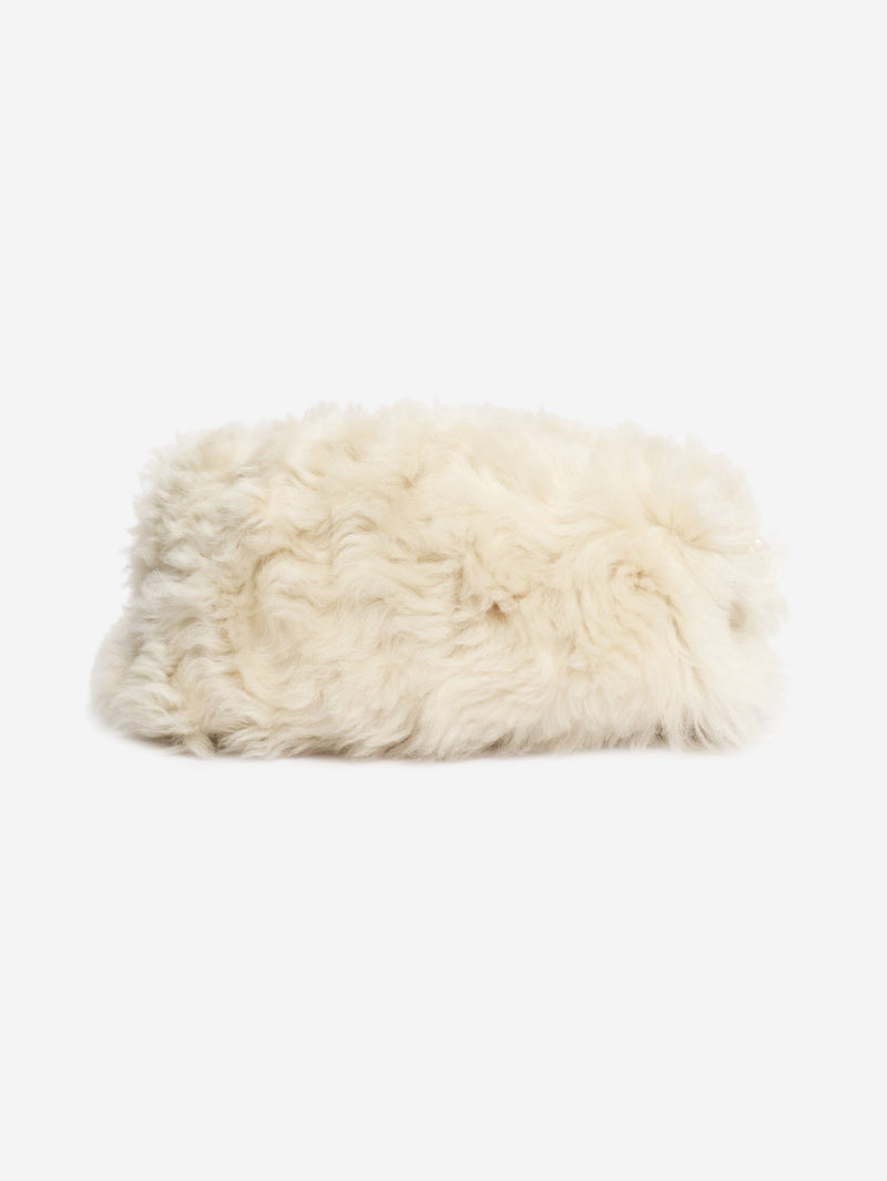 Cream shearling bag with gold chain Shoulder bags Bottega Veneta 