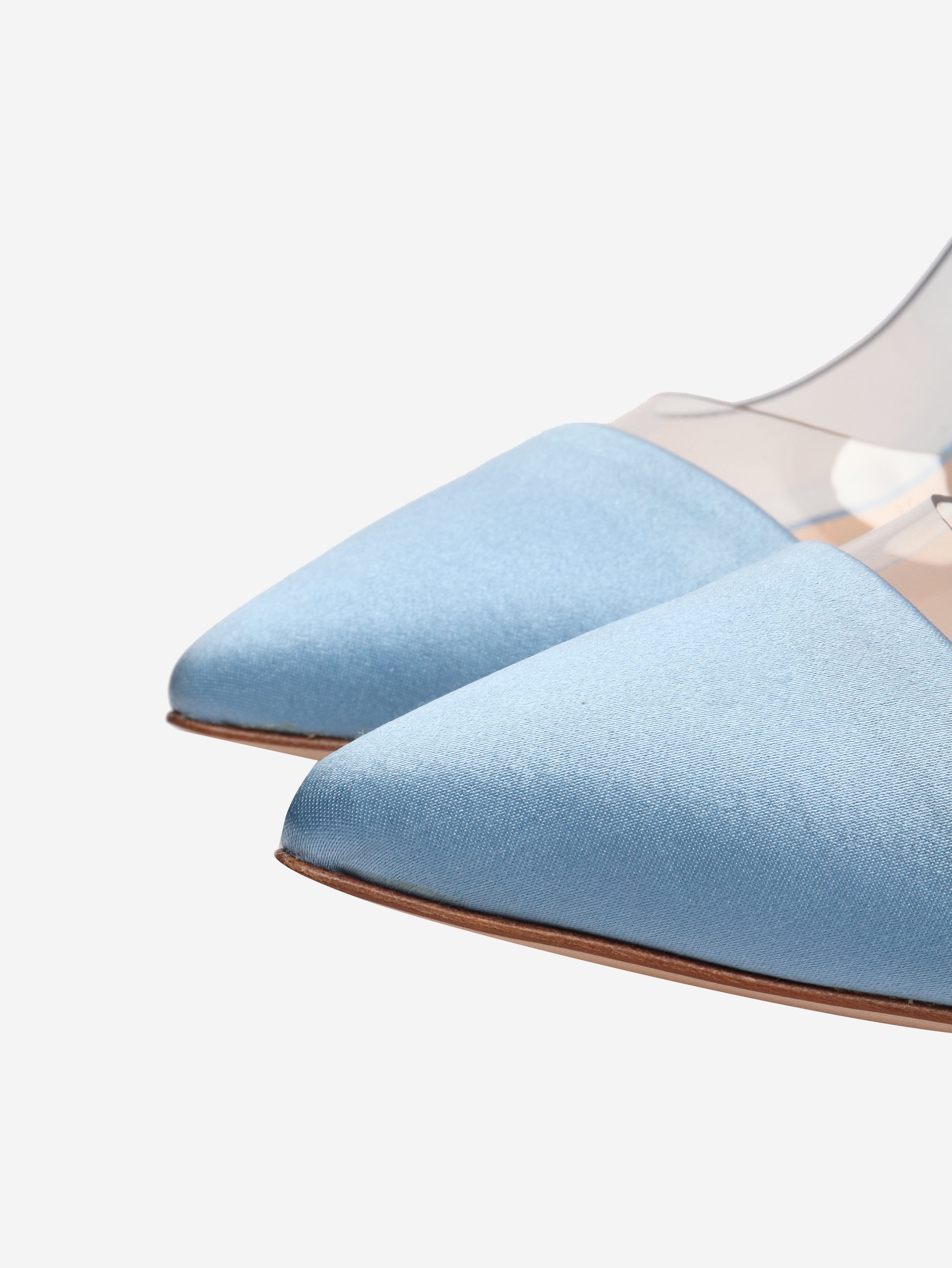 Blue satin pvc heels - size EU 37.5 (UK 4.5) Heels Gianvito Rossi 