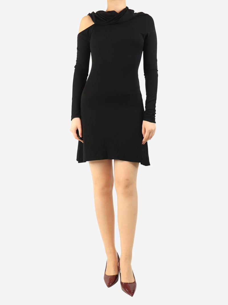 Black off the shoulder mini dress - size UK 10 Dresses Courreges 