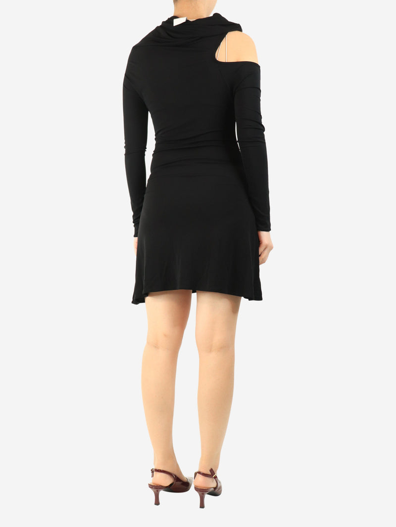 Black off the shoulder mini dress - size UK 10 Dresses Courreges 