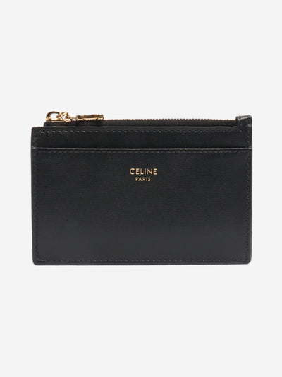 Black leather zipped cardholder Wallets, Purses & Small Leather Goods Celine 