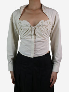 Jacquemus Cream corset blouse - size S