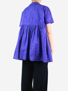 Egg Purple oversized peplum shirt - size UK 8