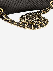 Chanel Black 2013 Chevron chain shoulder bag