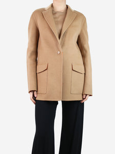 Joseph Beige wool-blend jacket - size UK 14