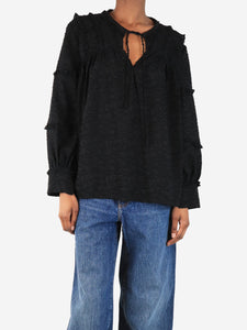 IRO Black Montana blouse - size UK 6