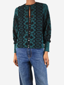 Sea New York Emerald broderie blouse - size UK 4
