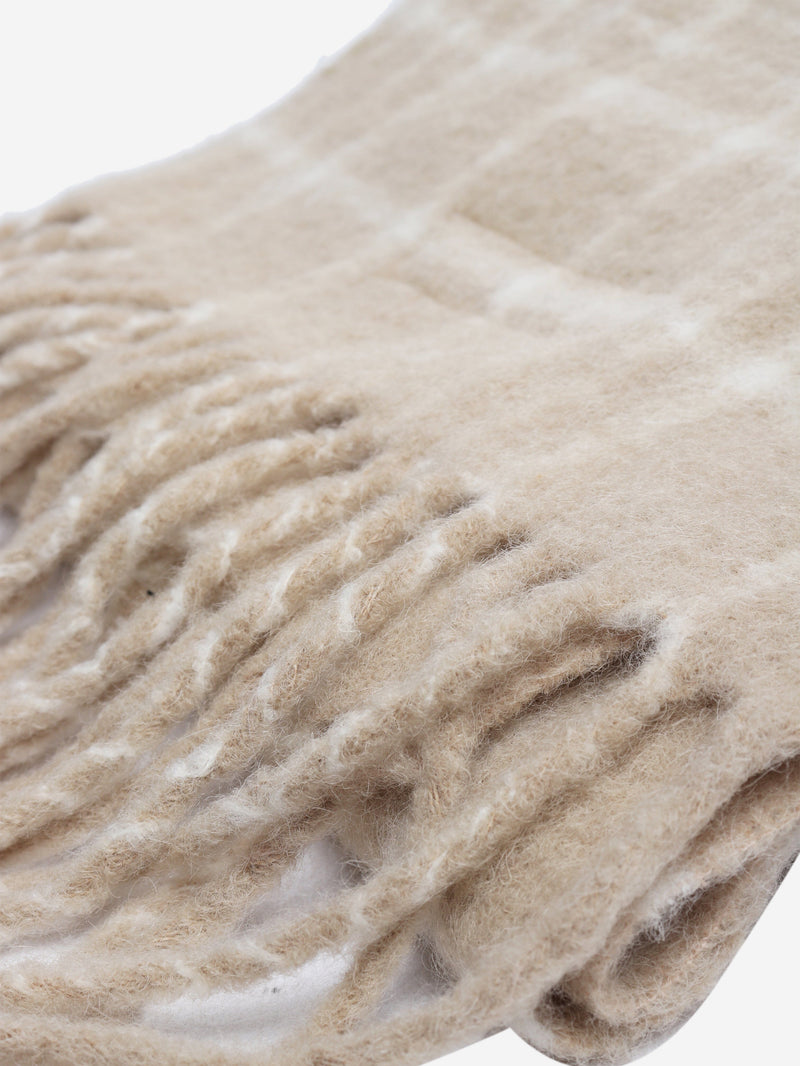 Beige checked L'Echarpe Carro scarf Scarves Jacquemus 