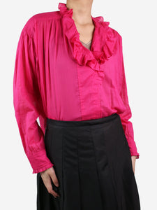 Isabel Marant Etoile Pink ruffled-collar blouse - size FR 38