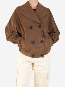 Lvir Brown faux suede jacket - size S