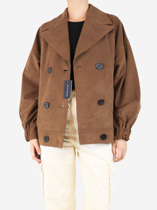 Lvir Brown faux suede jacket - size S