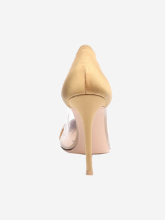 Gold satin pvc heels - size EU 37.5 (UK 4.5) Heels Gianvito Rossi 