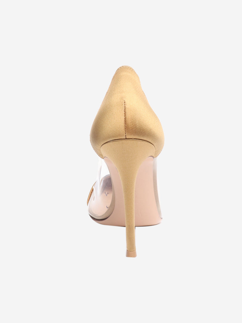 Gold satin pvc heels - size EU 37.5 (UK 4.5) Heels Gianvito Rossi 