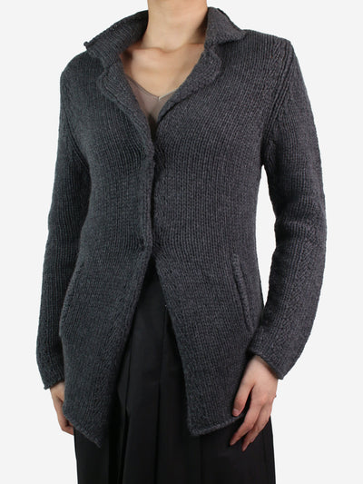 Grey button-up cashmere cardigan - size M Knitwear I Pezzi Dipinti 
