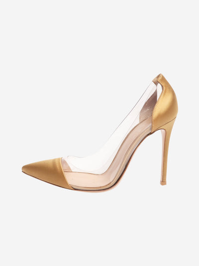 Gold satin pvc heels - size EU 37.5 (UK 4.5) Heels Gianvito Rossi 