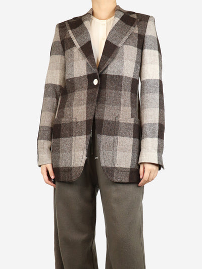 Brown check wool blazer - size UK 8 Coats & Jackets Acne Studios 