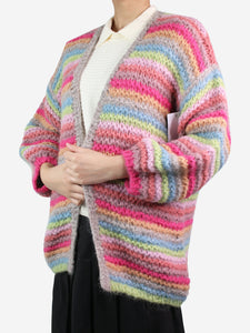 Wyse Multicoloured striped crochet cardigan - size S/M