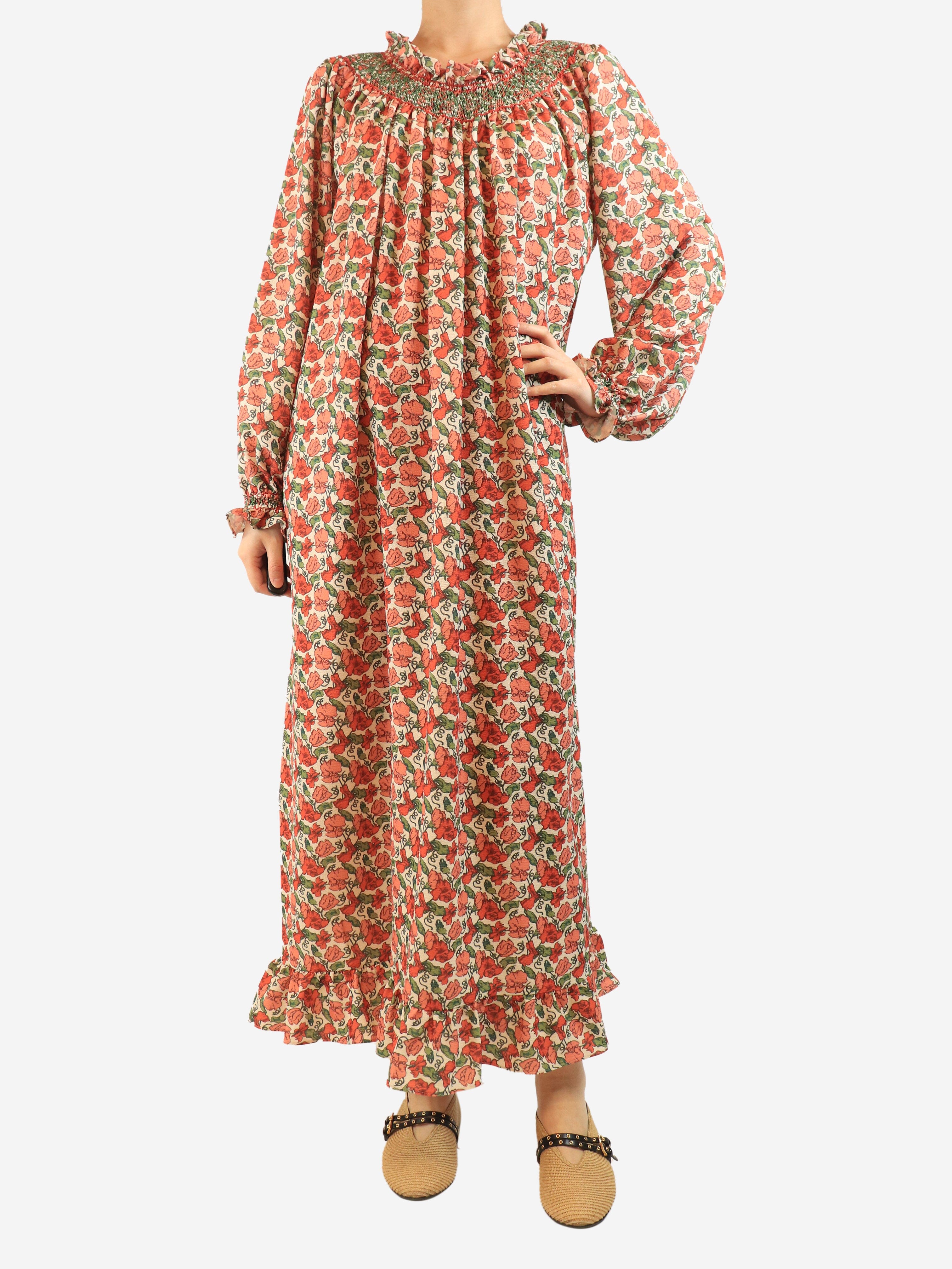 Pink floral maxi dress - One size Dresses Loretta Caponi 
