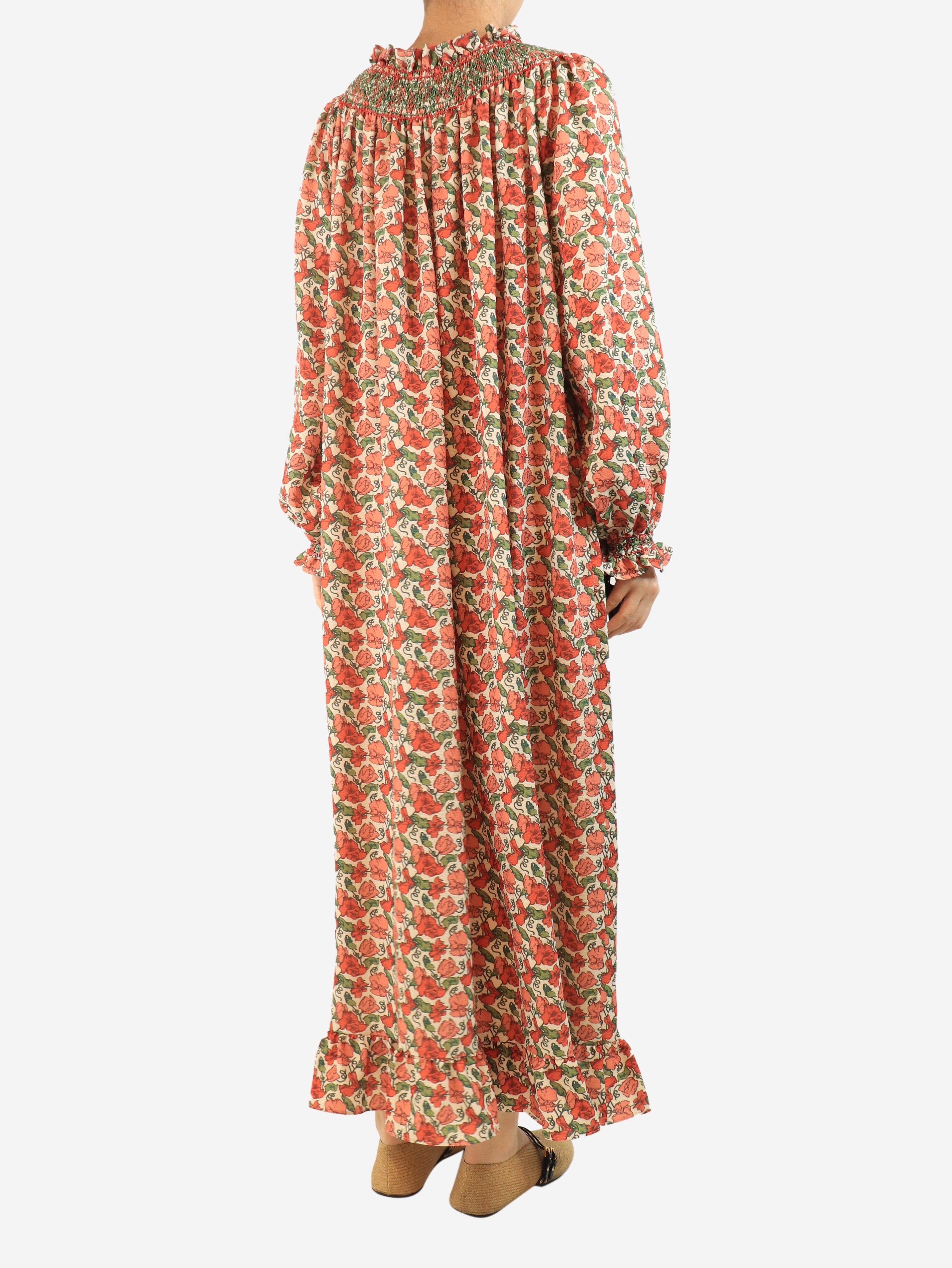 Pink floral maxi dress - One size Dresses Loretta Caponi 