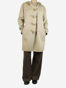 Bottega Veneta Taupe cashmere duffle coat - size UK 6