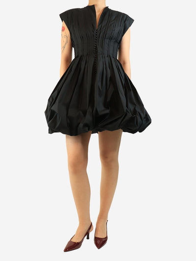 Black cinched hook and eye mini dress - size 10 Dresses Alaia 