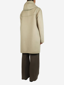 Bottega Veneta Taupe cashmere duffle coat - size UK 6